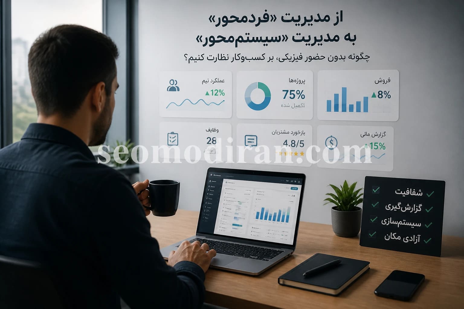 از مدیریت «فرد محور» به مدیریت «سیستم محور»؛ چگونه بدون حضور فیزیکی، بر کسب‌وکار نظارت کنیم؟